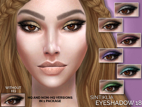 Sims 4 — Sintiklia - Eyeshadow 18 by SintikliaSims — Glitter eyeshadow HQ(6 colors) and non-HQ versions(6 colors) If you