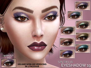 Sims 4 — Sintiklia - Eyeshadow 19 by SintikliaSims — Ombre metallic eyeshadow HQ(8 colors) and non-HQ versions(8 colors)