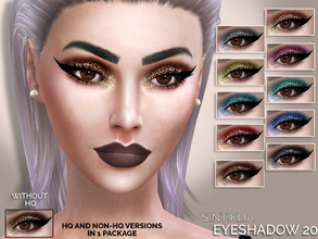 Sims 4 — Sintiklia - Eyeshadow 20 by SintikliaSims — Glitter eyeshadow with eyeliner HQ(10 colors) and non-HQ versions(10
