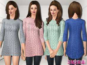 Sims 3 — 479 - Teen Knitwear Dress by sims2fanbg — .:479 - Teen Knitwear Dress:. Dress in 4 recolors, Custom mesh,