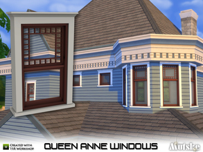 Sims 4 — Queen Anne Windows by Mutske — The Queen Anne style emerged within the Victorian period between 1880 and 1910.