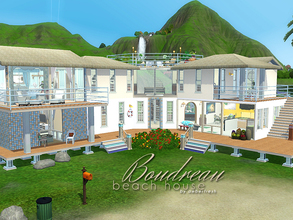 Sims 3 — Boudreau Beach House by amberfresh — This 4 bedroom, 2 bath expansive beach house is perfect for coastal Sims. 