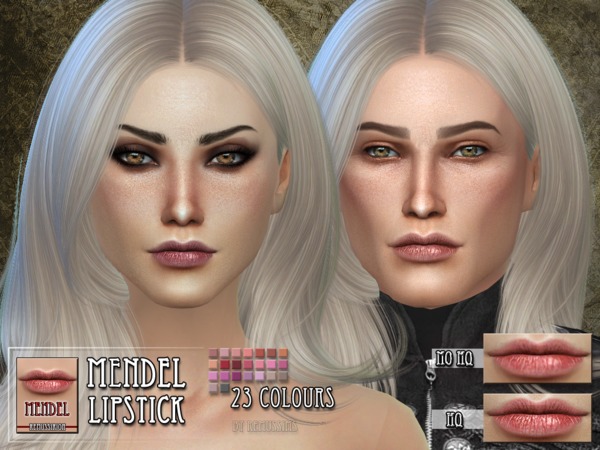 Sims 4 — Mendel Lipstick by RemusSirion — Mendel Lipstick for TS4 :) The first preview picture was done with HQ mod ON,
