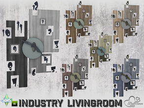 Sims 4 — Livingroom Industry Deco Wallclock by BuffSumm — Part of the *Industry Series*