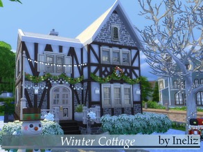 Sims 4 — Winter Cottage by Ineliz — The perfect house for the holidays season! CC's that you will need: