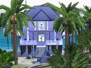 Sims 3 — Modern Beach House by Eglisse2 — This house is perfect for Sims who love swimming or fishing. It's furnished