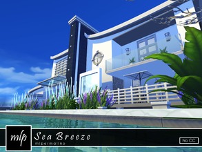 Sims 4 — Sea Breeze by mlpermalino2 — Sea Breeze is a bachelor's home that is fit for your luxurious or creative sims.