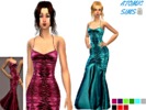 Sims 4 — Wine red silk gown  by Daweesims — Lovely formal gown for your sims! I hope like it! Don't forget to visit my