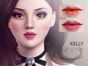 Sims 3 — Kelly Lipstain by Pralinesims — Natural sweet lips, 4 rec channels