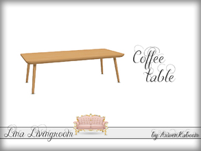 Sims 4 — Lina Livingroom - Coffee Table by ArwenKaboom — 1x2 wooden coffee table. 