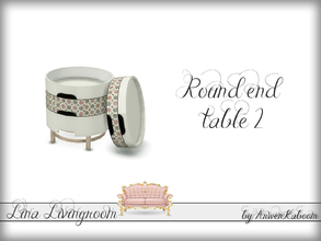 Sims 4 — Lina Livingroom - Round End Table 2 by ArwenKaboom — Round end table 2.