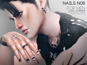 Sims 4 — Nails For Men N06 by Pralinesims — Nails in 49 variations, 5 styles