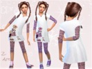 Sims 4 — GirlZ. 01 Set by Zuckerschnute20 — A comfortable tunic dress with cute print and fitting tights :D 2 colors