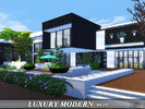 Sims 4 — Luxury modern. by Danuta720 — Modern house for the medium family. It contains: - Kitchen with dining area - 2
