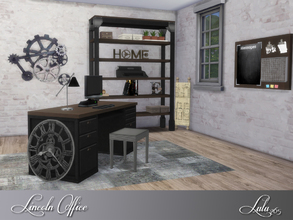 Sims 4 — Lincoln Office by Lulu265 — An industrial style office with a hint of steampunk . Perfect for your loft