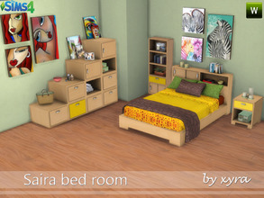 Sims 4 — Saira set saira by xyra332 — Set for bedroom, all are new meshes and come in several different colors. Contains: