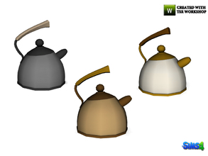 Sims 4 — kardofe_Breakfast nook_Teapot by kardofe — Metal teapot in three color options, decorative only 