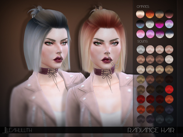 Sims 4 — LeahLillith Radiance Hair by Leah_Lillith — Radiance Hair All LODs works with hats To enjoy the hair properly in