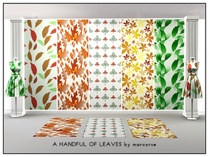 Sims 3 — A Handful of Leaves_marcorse by marcorse — Five selected patterns with a leaf theme. Plated Leaves and Oaken are