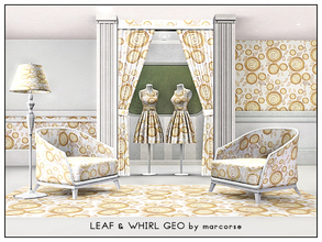 Sims 3 — Leaf & Whirl Geo_marcorse by marcorse — Geometric pattern: random repeat design of leaves and whirlpool