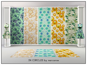 Sims 3 — In Circles_marcorse by marcorse — Five collected patterns with a circular theme. Floral Frames/Sea Urchins are
