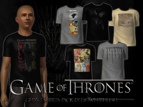 Sims 3 — Game of Thrones T-Shirt 6 Pack for Guys by Downy Fresh — Six different shirts featuring images from the HBO show