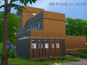 Sims 4 — MB-Knock_on_Wood by matomibotaki — MB-Knock_on_Wood, house built in natural wooden style, family friendly and