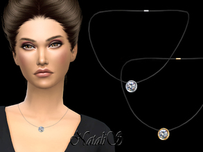 Sims 4 — NataliS_Invisible thread with pendant by Natalis — Invisible thread necklace with crystal pendant . FT-FA-FE 2
