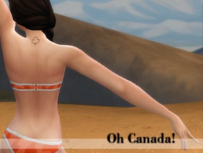 Sims 4 — Oh Canada! Maple Leaf Tattoo (both gender) by viehzucht — My first cc edit. It's a request from my best friend. 