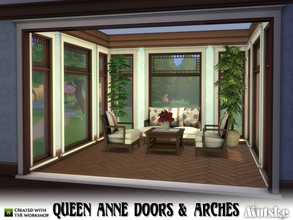 Sims 4 — Queen Anne Doors and Arches by Mutske — The Queen Anne style emerged within the Victorian period between 1880