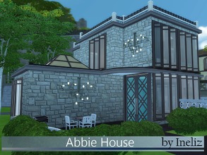 Sims 4 — Abbie House by Ineliz — The Abbie House is a perfect little modern lot for your sims to start their lives at. It