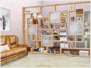 Sims 4 — Floor shelf 02 by Severinka_ — Floor shelf 02 with glass inserts You can put on the wall or in the middle of the
