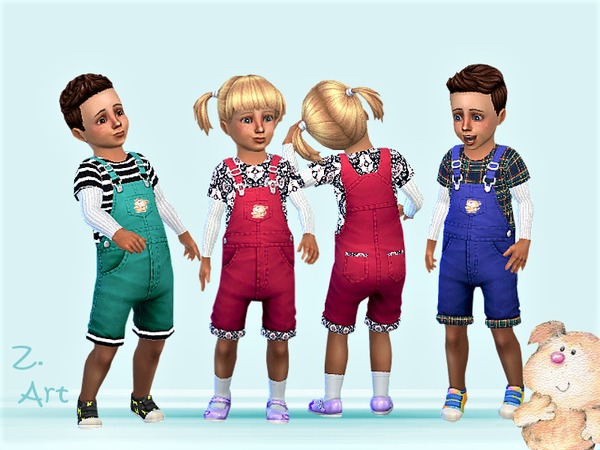 Sims 4 — BabeZ. 03 by Zuckerschnute20 — A colorful and casual outfit for little girls and boys :D 3 colors stand-alone