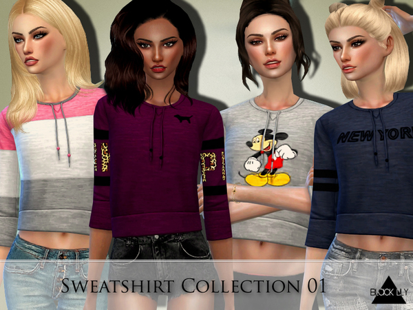 Sims 4 — Sweatshirt Collection 01 - Get to Work needed by Black_Lily — YA/A/Teen 4 Styles New item
