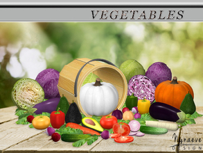 Sims 4 — Vegetables by NynaeveDesign — Feed the imagination of your sims with this colorful vegetable set. Set includes: