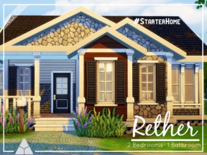 Sims 4 — Rether - Starter Home by ProbNutt — Don't let the size of the Rether fool you. It's the perfect home for your