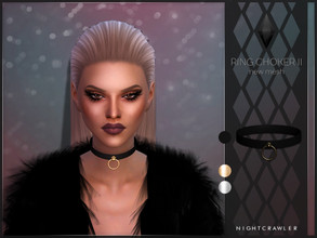 Sims 4 — Nightcrawler-Ring Choker II by Nightcrawler_Sims — NEW MESH TF/EF All lods Ambient occlusion 1 colors 2 metal