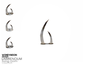 Sims 4 — Lawrencium Horn Decor by wondymoon — - Lawrencium Living Room - Horn Decor - Wondymoon|TSR - Creations'2017