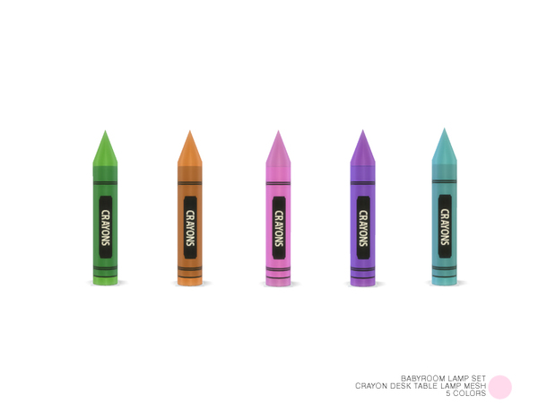 Sims 4 — Crayon Desk Table Lamp Mesh by DOT — Crayon Desk Table Lamp Mesh by DOT of The Sims Resource