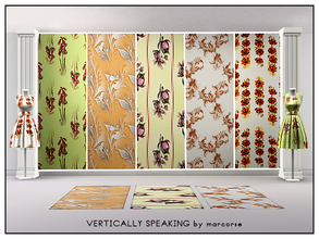 Sims 3 — Vertically Speaking_marcorse by marcorse — Five patterns with a vertical design. All are found in Fabrics,