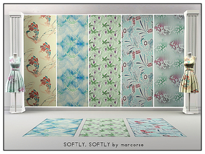 Sims 3 — Softly,Softly_marcorse by marcorse — Five softly coloured patterns. They are found in Abstract, except Vintage