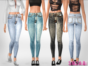 Sims 3 — 484 - Skinny jeans by sims2fanbg — .:484 - Skinny jeans:. Jeans in 4 recolors, Recolorable. I hope you like it
