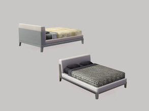 Sims 3 — Bedroom Minh - Bed Double by ung999 — Bedroom Minh - Bed Double @ TSR Recolorable Channels : 4