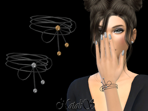Sims 4 — NataliS_Simple cord bracelet with beads by Natalis — Simple cord bracelet with beads. FT-FA-YA 2 colors.