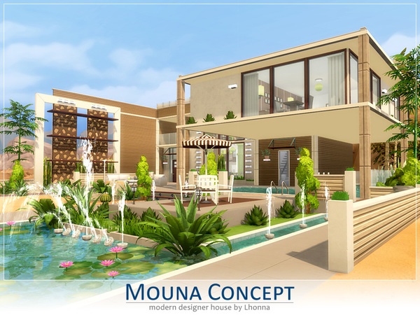 Sims 4 — Mouna Concept by Lhonna — Mouna Concept is modern house, simple but comfy designed. It is perfect for young and