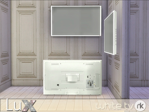 Sims 4 — Lux Living Television by nikadema — I wanted a white television for this modern livingroom. It's a wall