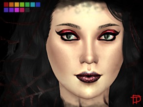 Sims 4 — Gothic lips02_T.D. by Sylvanes2 — Second gothic lips for your sims. From teen to elder and commes in 12