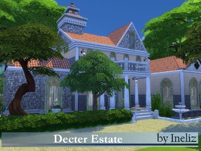 Sims 4 — Decter Estate by Ineliz — This estate is noble and old, which will allow your sims to feel the aristocratic