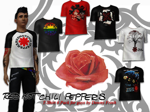Sims 3 — Red Hot Chili Peppers T-Shirt 6 pack for Guys by Downy Fresh — Featuring shirts from Stadium Arcadium, One Hot
