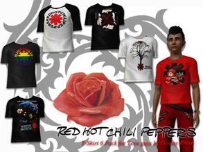 Sims 3 — Red Hot Chili Peppers T-Shirt 6 pack for Teen Guys by Downy Fresh — Featuring shirts from Stadium Arcadium, One